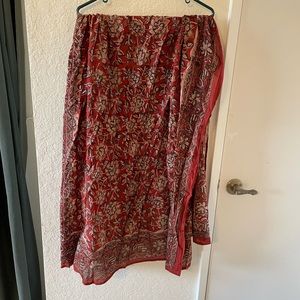 Blockprinted cotton scarf wrap